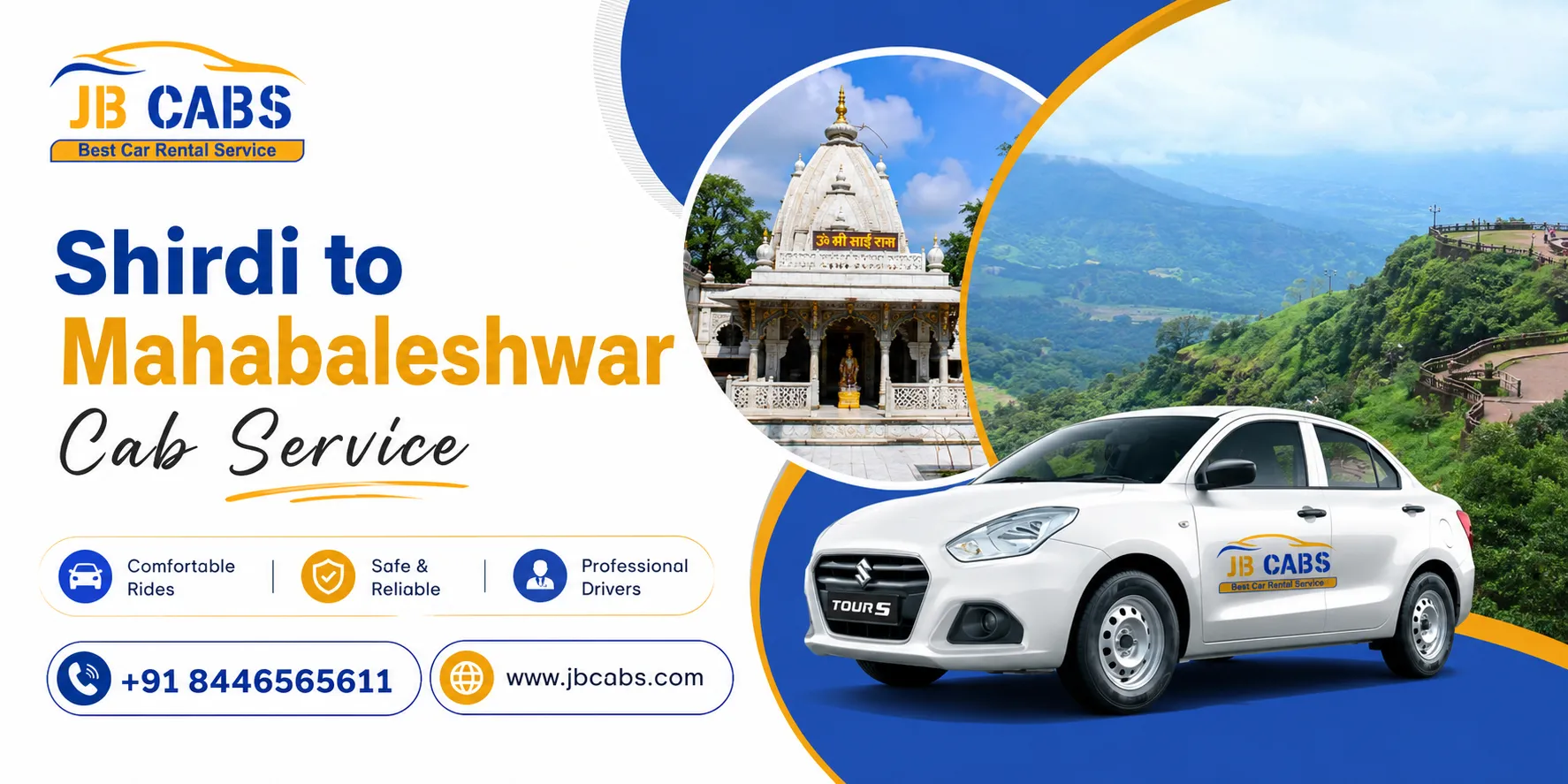Shirdi to Mahabaleshwar Cab Service | Shirdi to Mahabaleshwar Taxi Fare Starts @12 Rs/Km