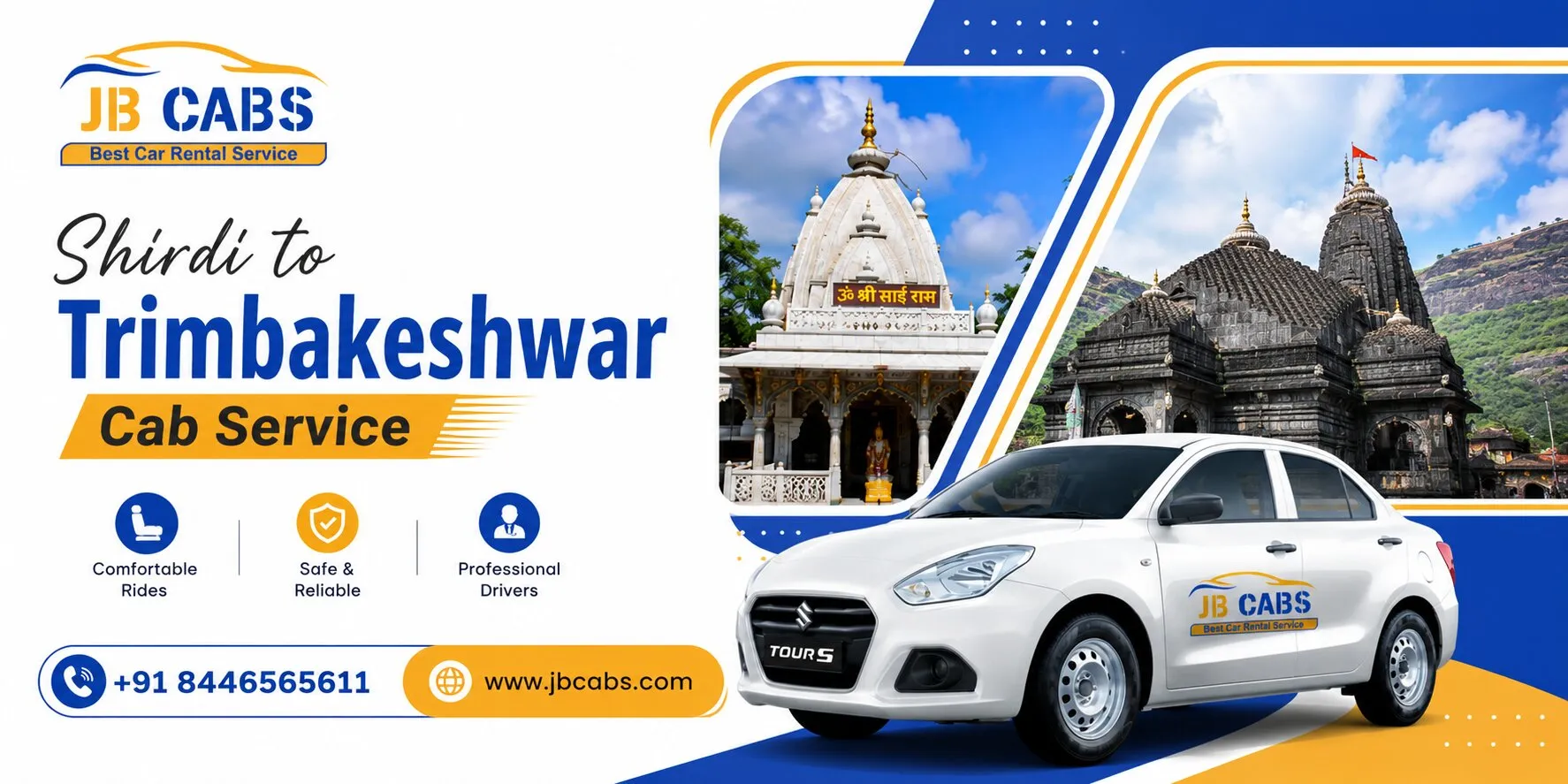 Shirdi to Trimbakeshwar Taxi Service | Shirdi to Trimbakeshwar Cab Fare Starts @12 Rs/Km